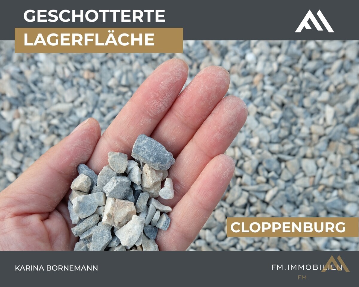 geschotterte Lagerfläche