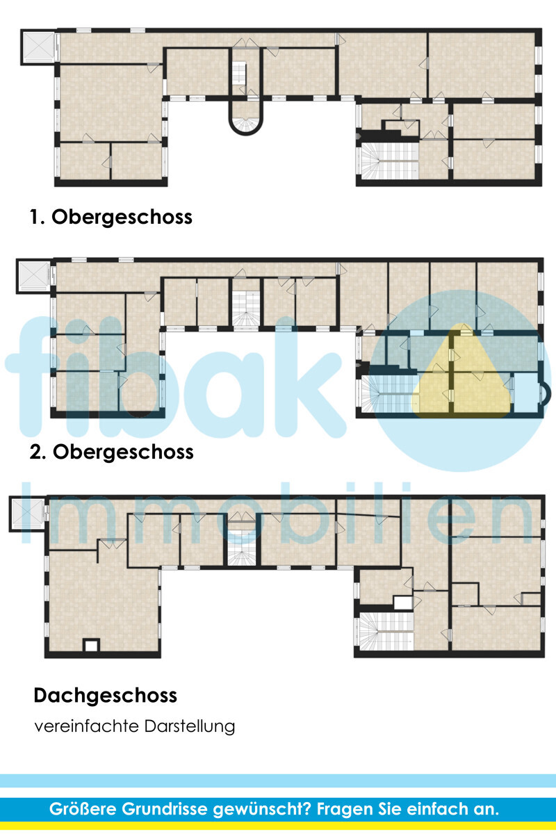 Portal Grundrisse 1+2 OG + DG