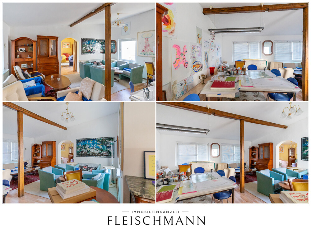 Anbau und Blick ins Atelier