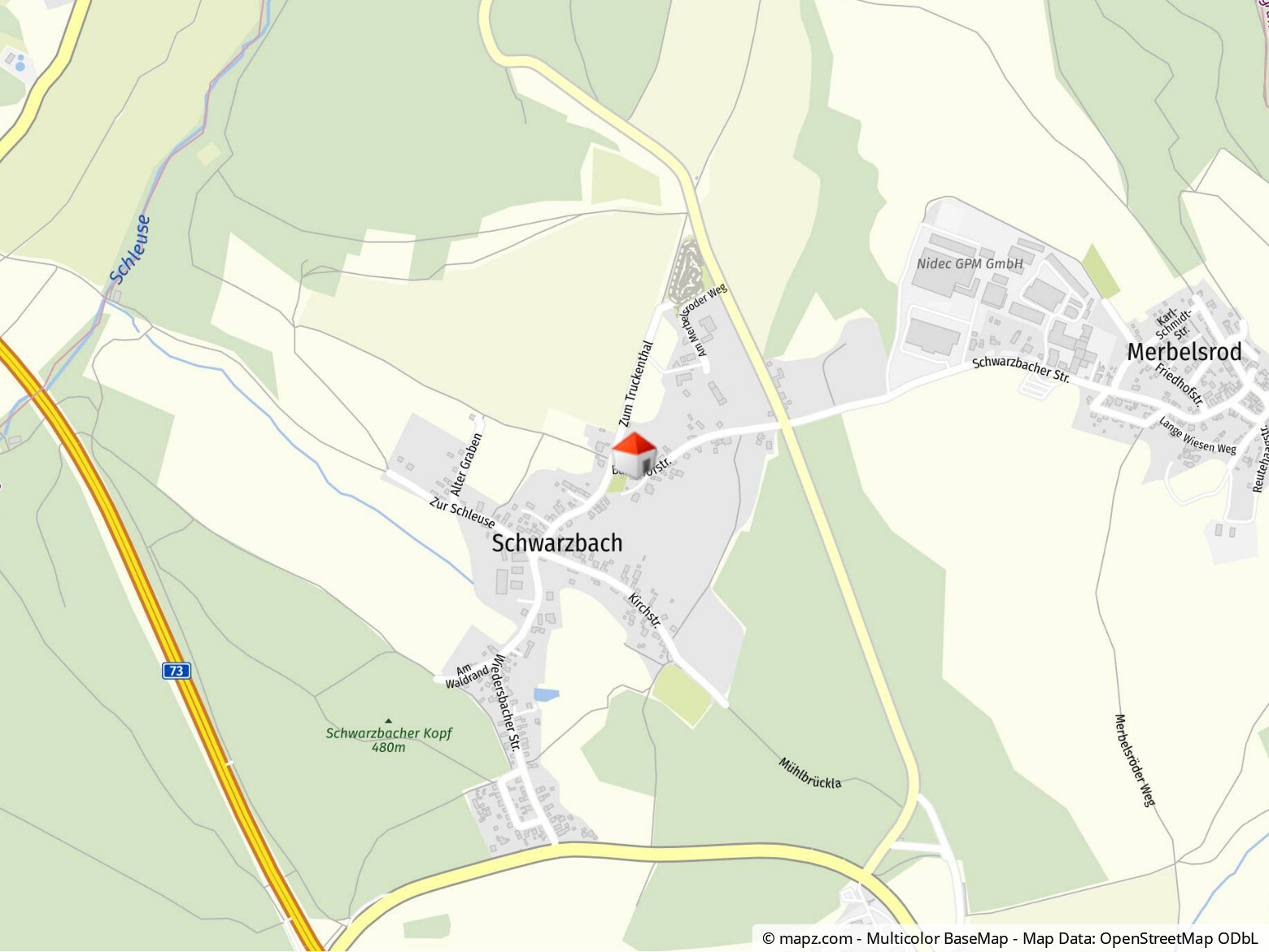 Geolyzer Kartenausschnitt