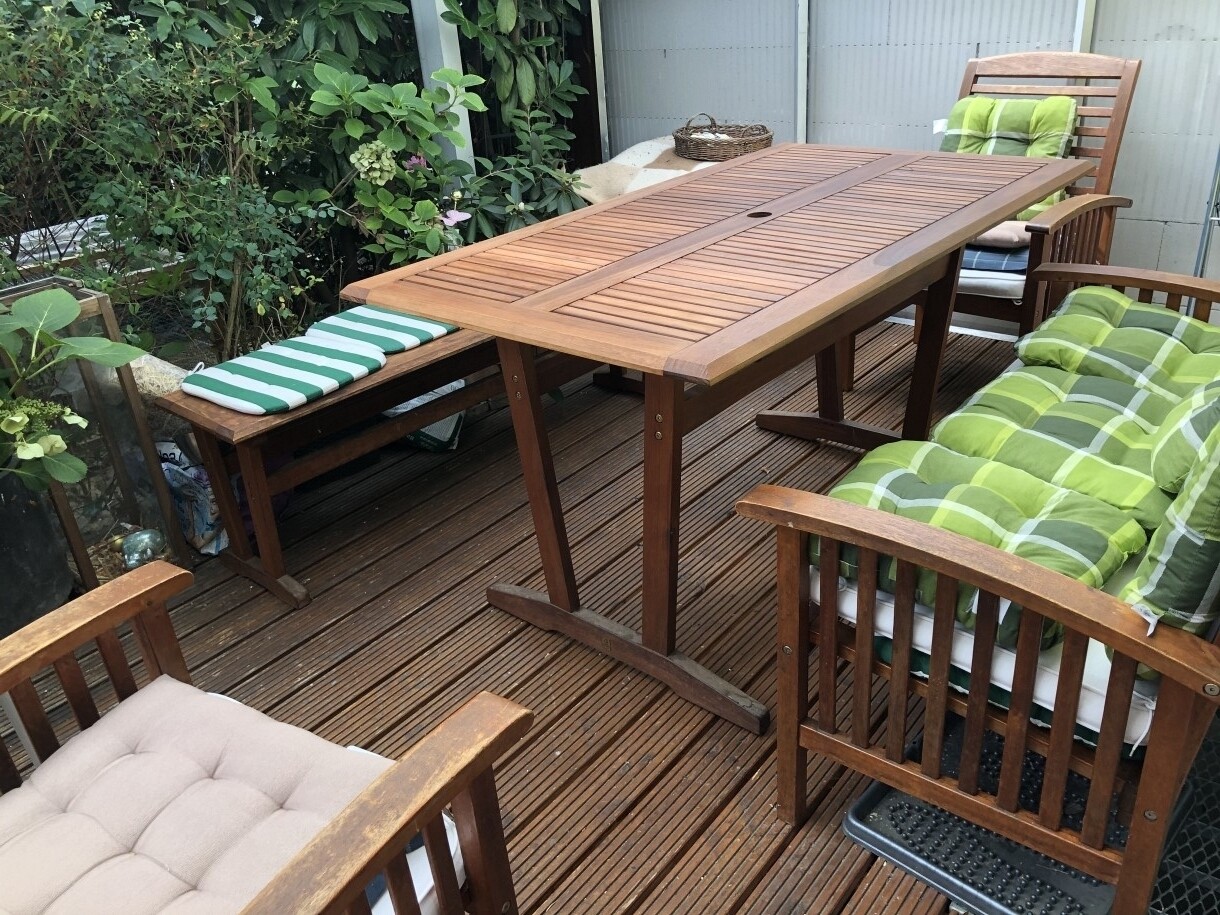 Terrasse mit Holzboden