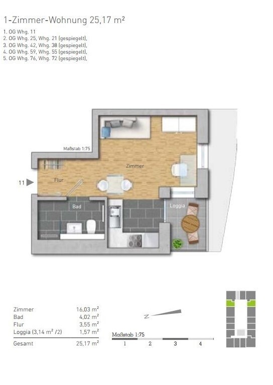 Grundriss W55 (gespiegelt)