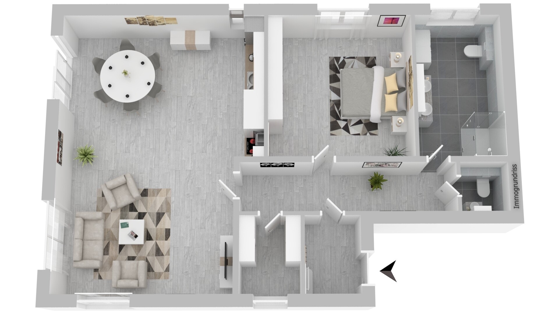 Wohnung 1 EG links mit großer Erdterrasse