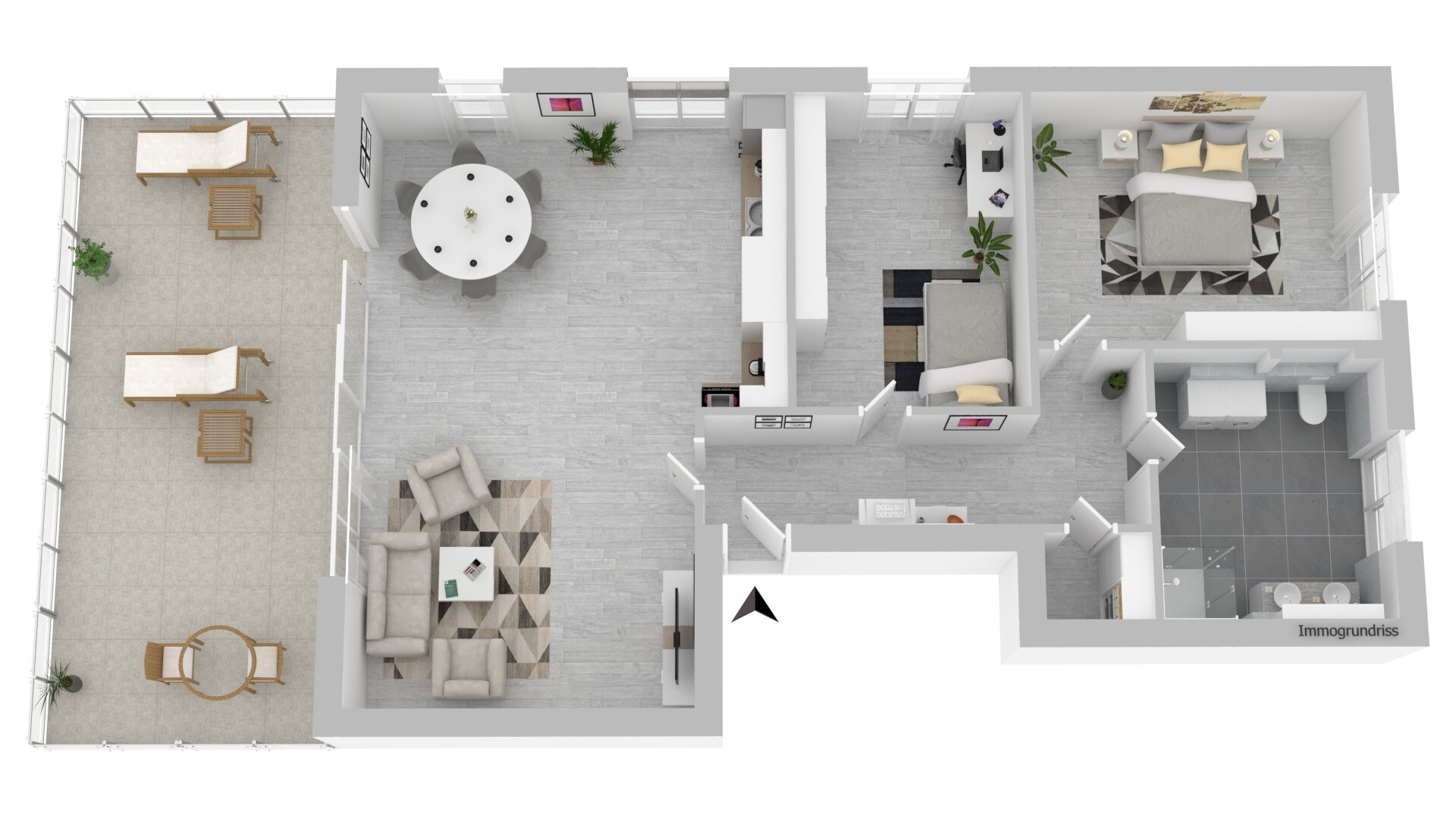 Wohnung 3 1.OG mit großer Terrasse
