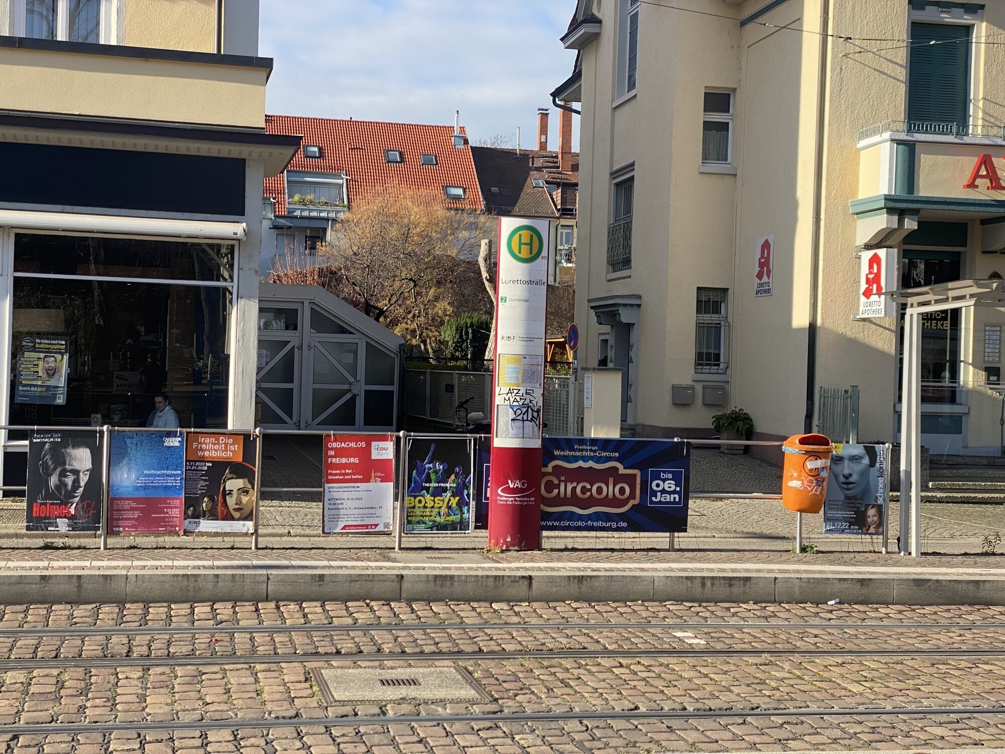 Bequem in zwei Stationen zzur Fußgängerzone Innenstadt
