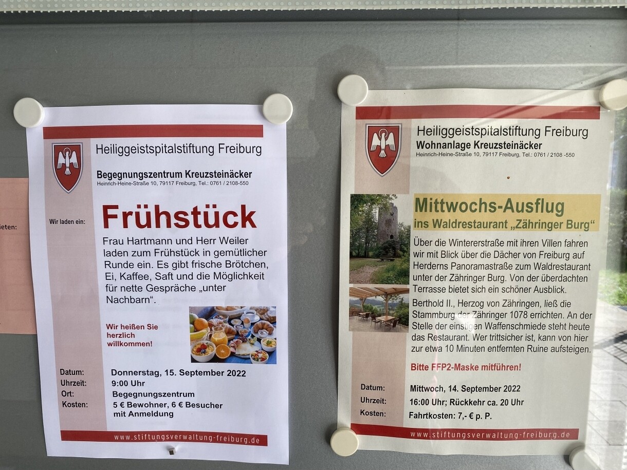 Veranstaltungen Aushang 