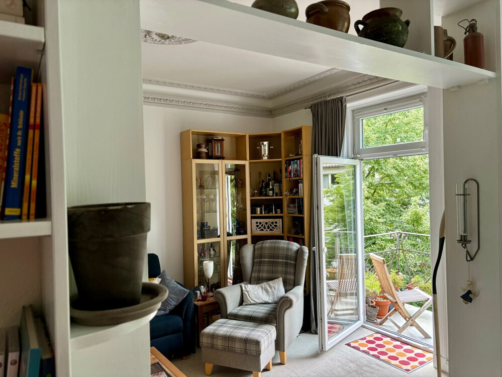 zweigeteiltes Wohnzimmer