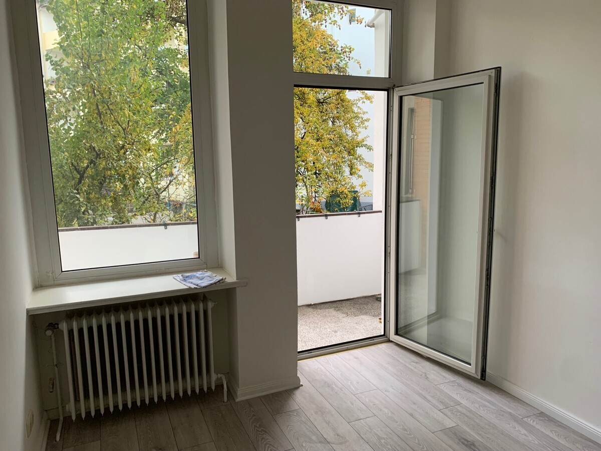 Blick zum Balkon