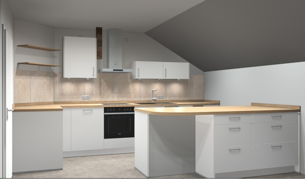 Ansichtzeichnung Küche