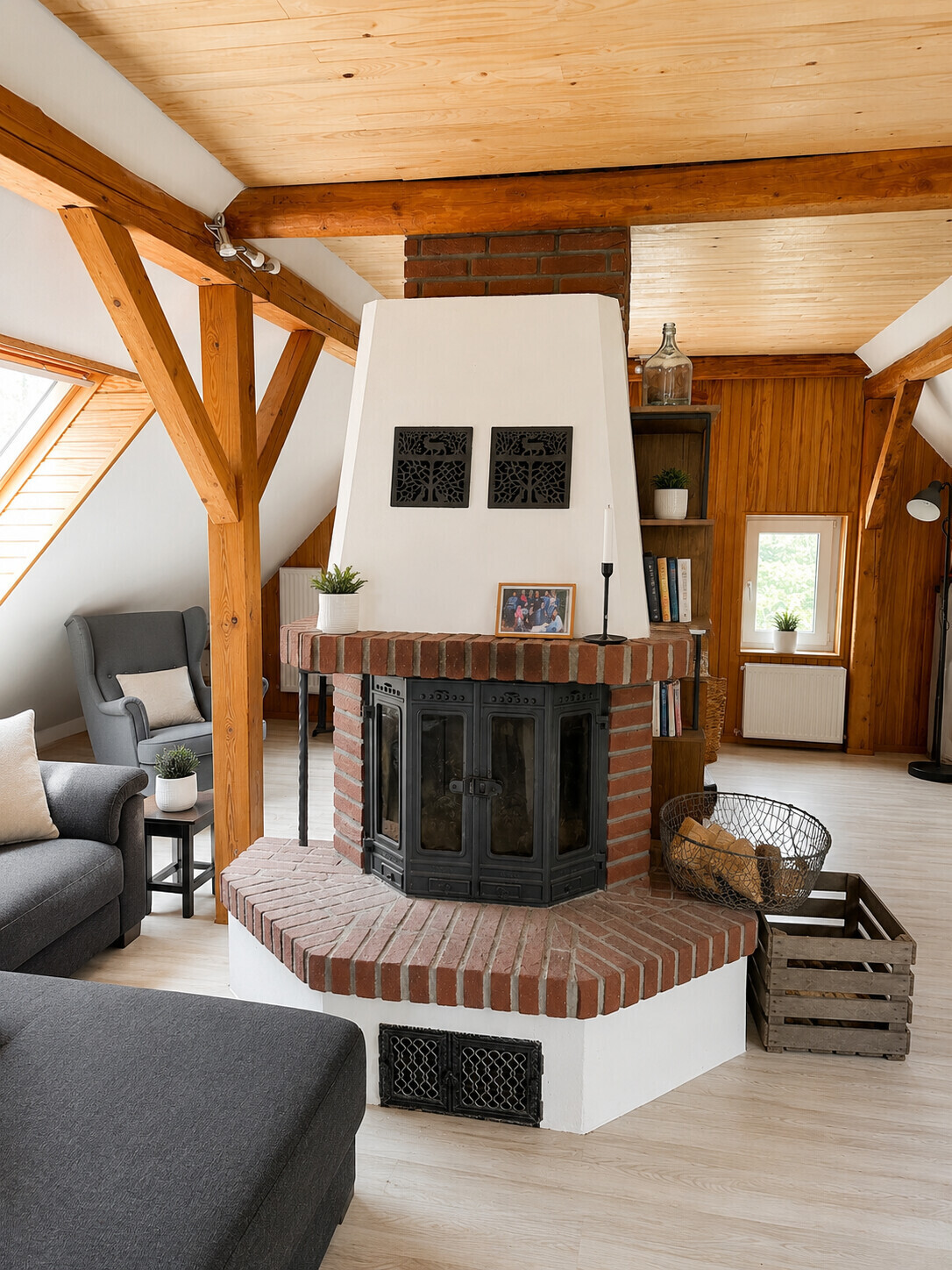 Freistehender Kamin