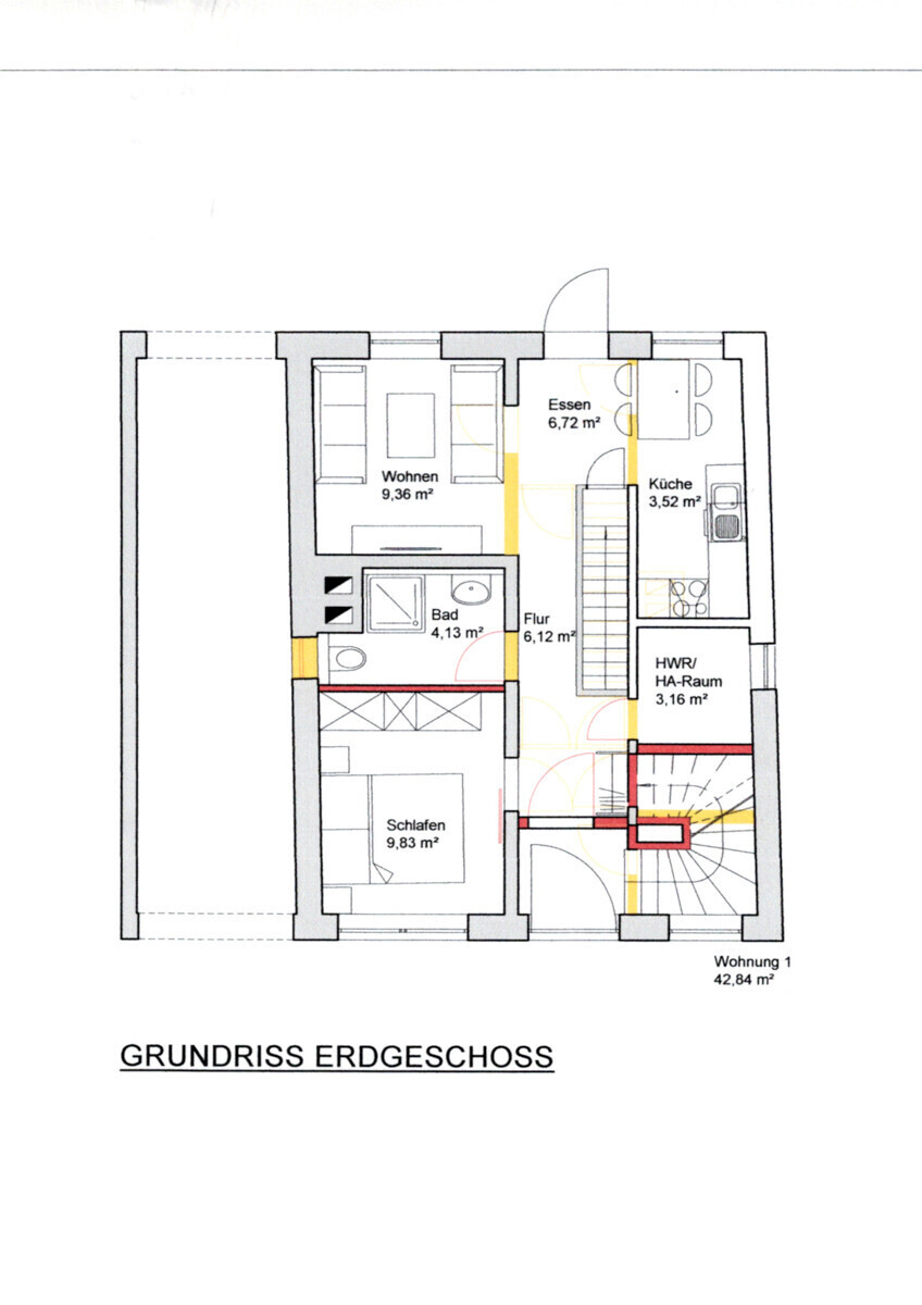 Grundriss EG projektiert