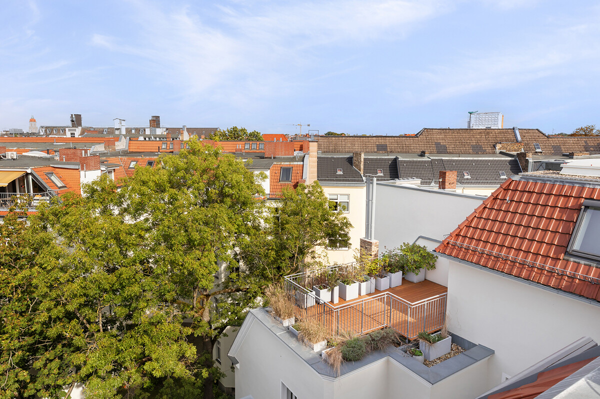 Blick auf weitere Terrasse
