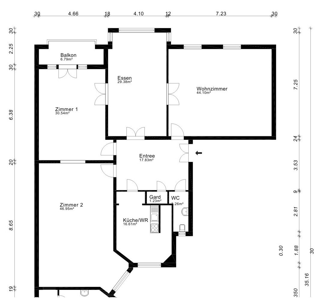 Grundriss Vorderhaus