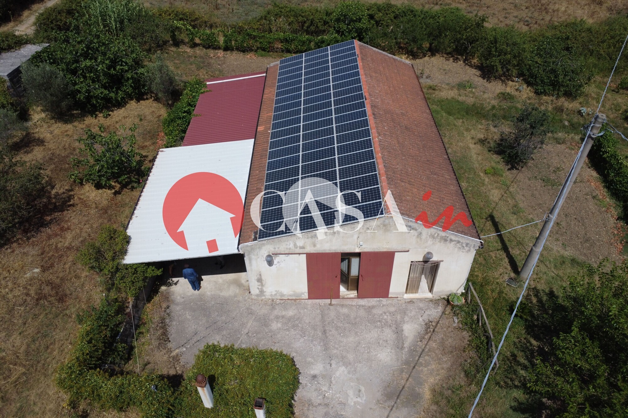 Foto aerea della villa