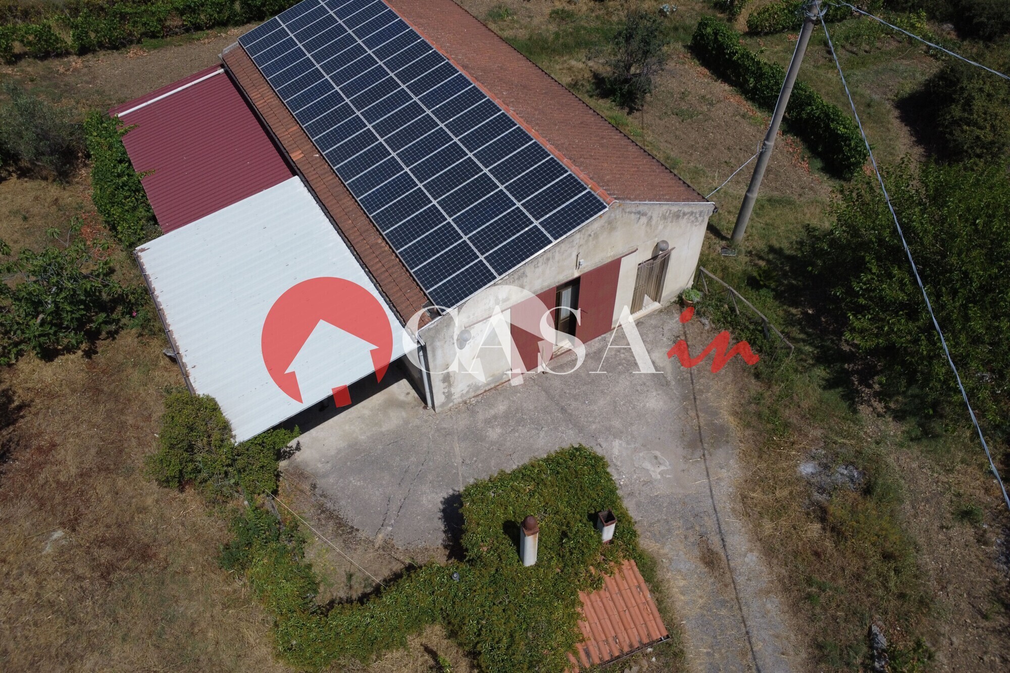 Foto aerea della villa