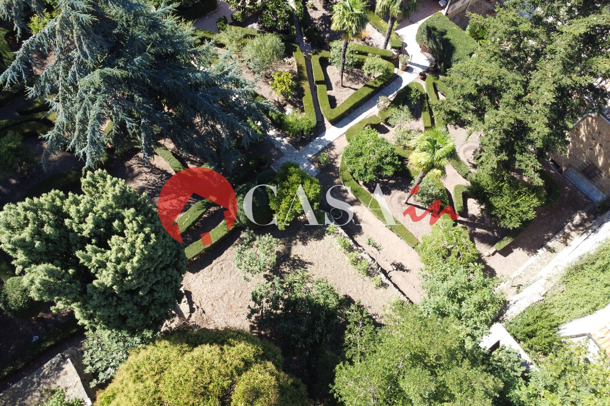 Vista aerea del giardino interno