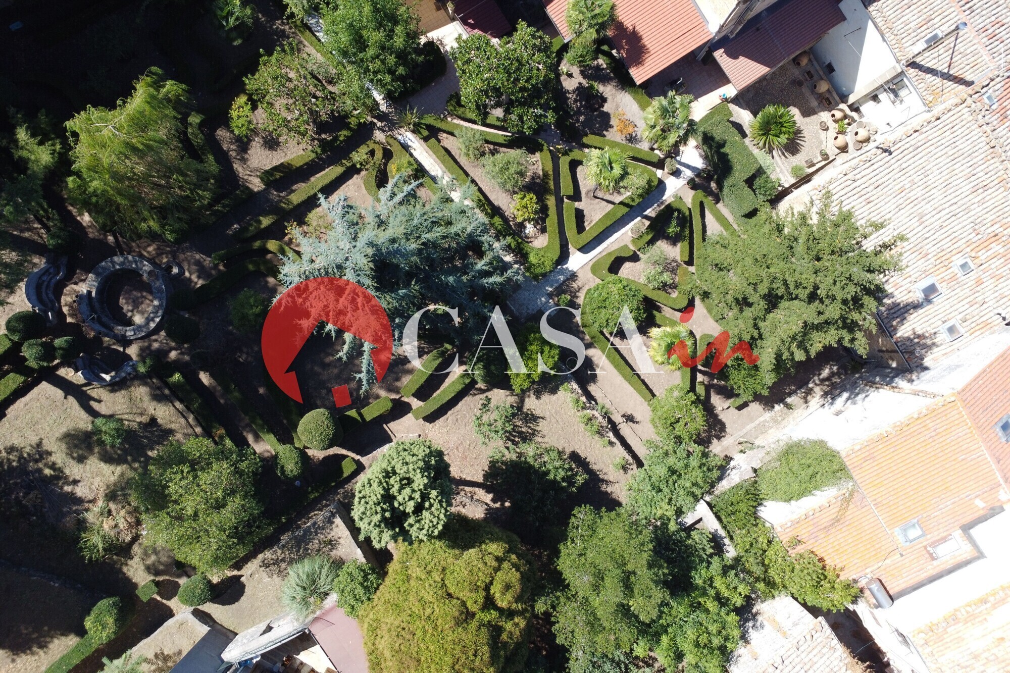Vista aerea del giardino interno