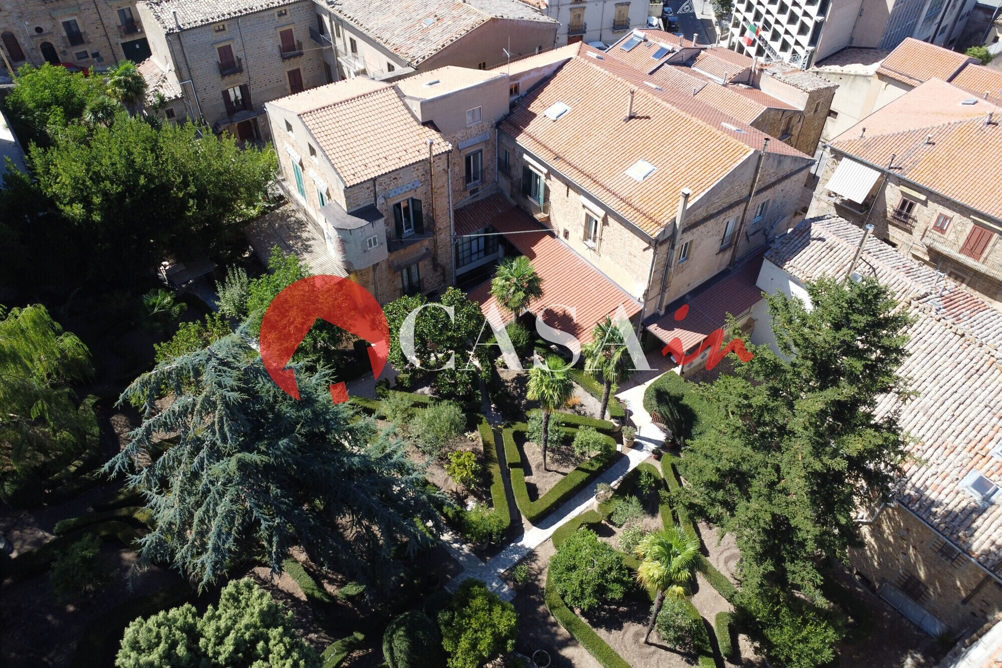 Vista aerea del giardino interno