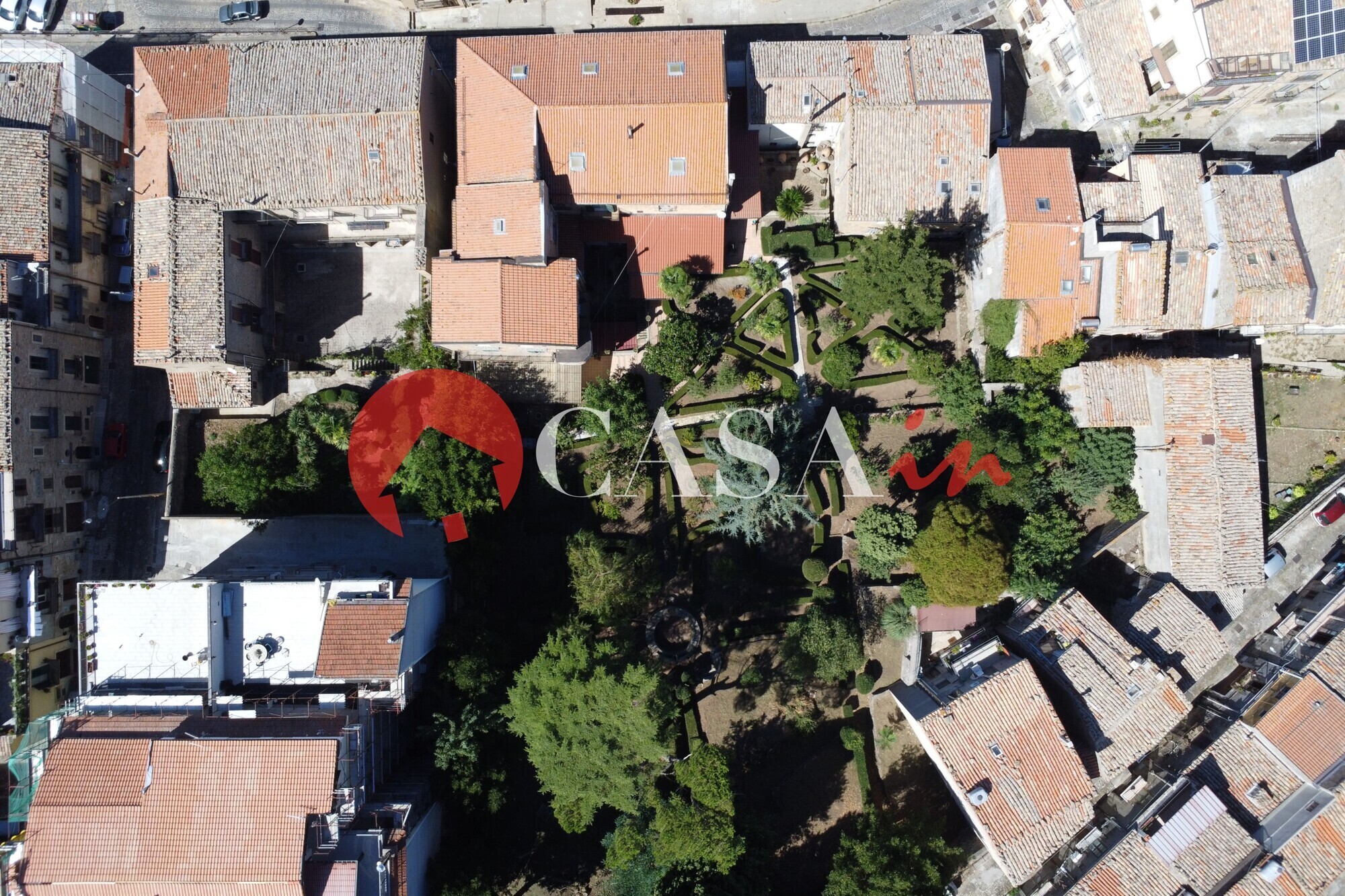 Vista aerea del giardino interno