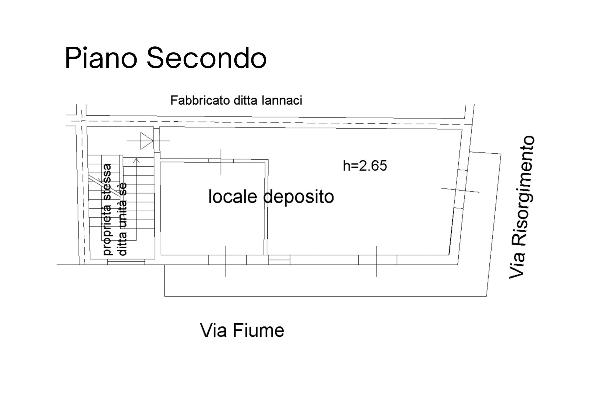 Planimetria Piano Secondo