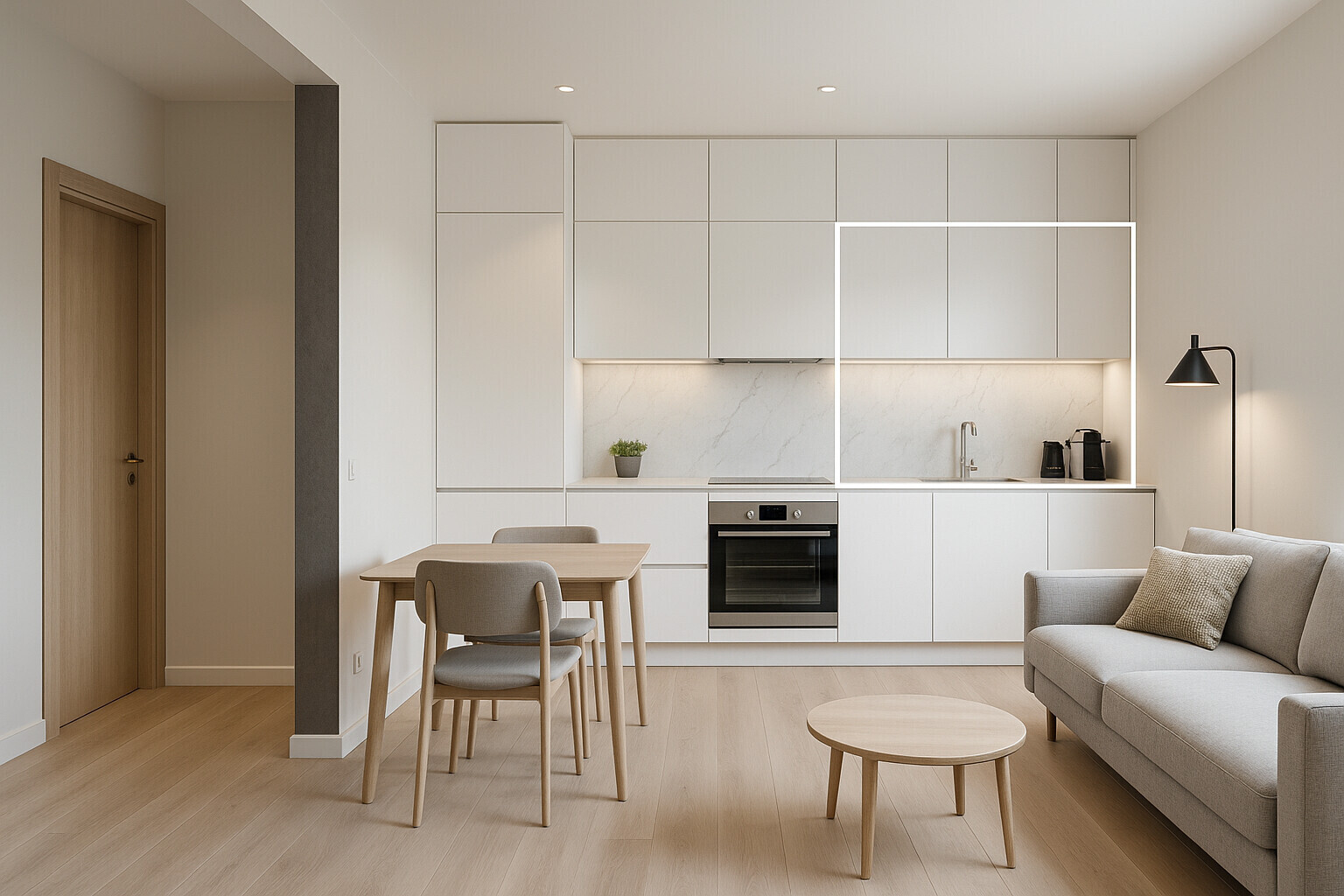 Rendering cucina soggiorno