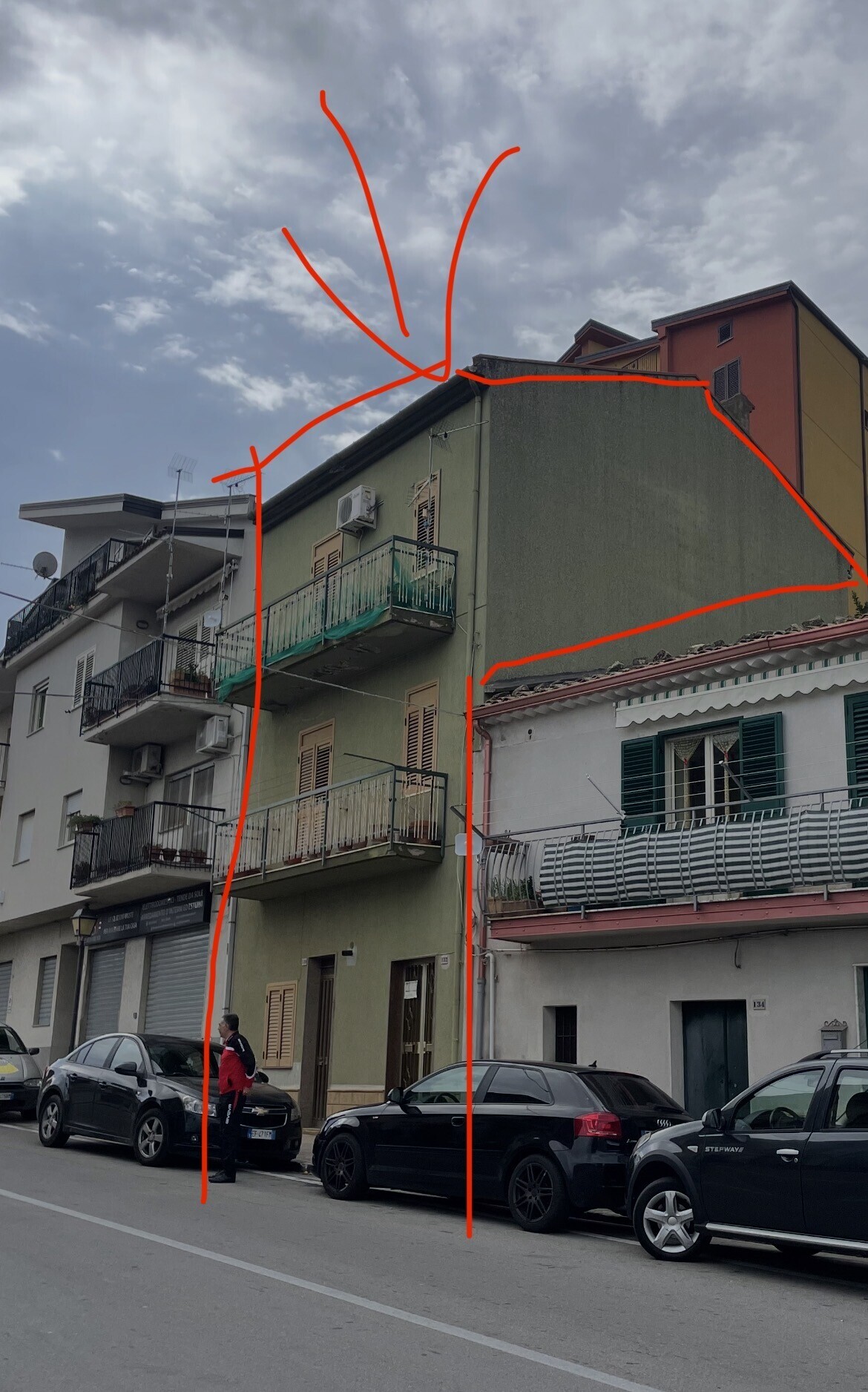 Casa evidenziata in rosso