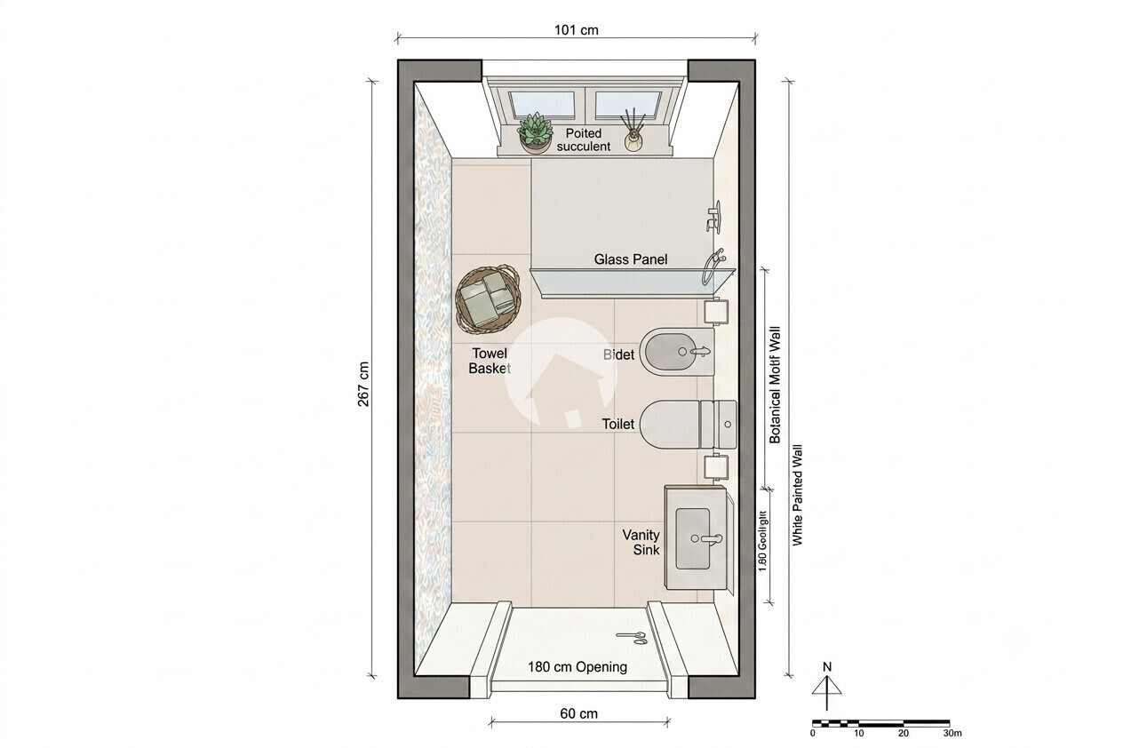 planimetria secondo bagno