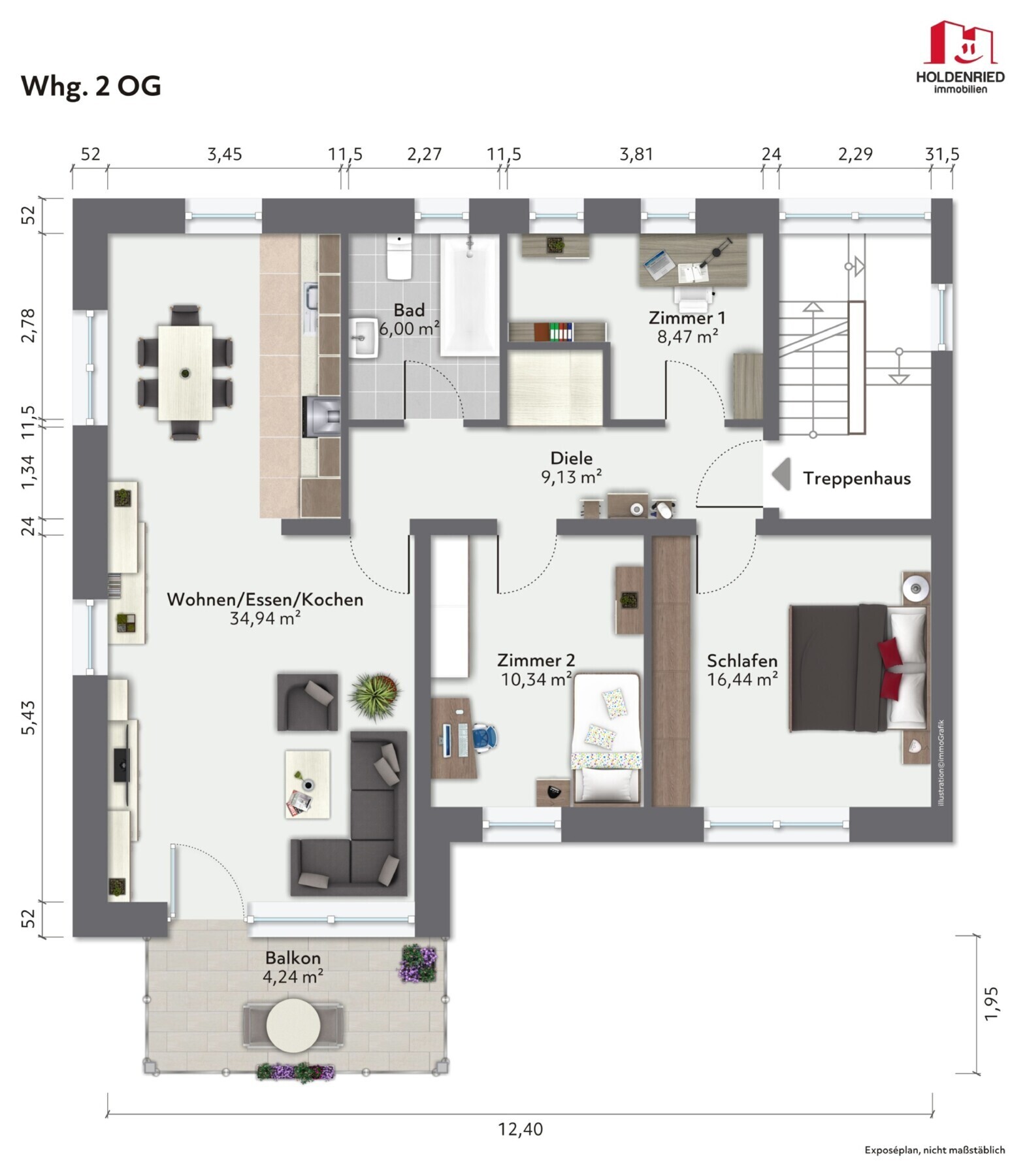 Wohnung 2 möbliert