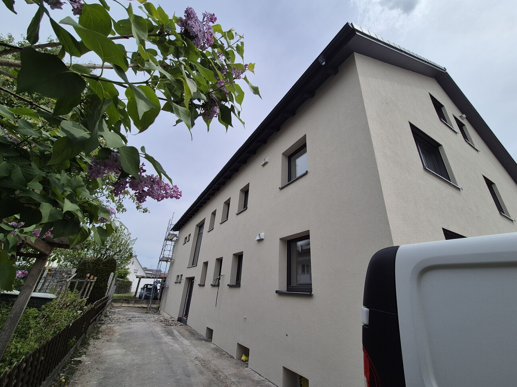 Hauseingang in Fertigstellung