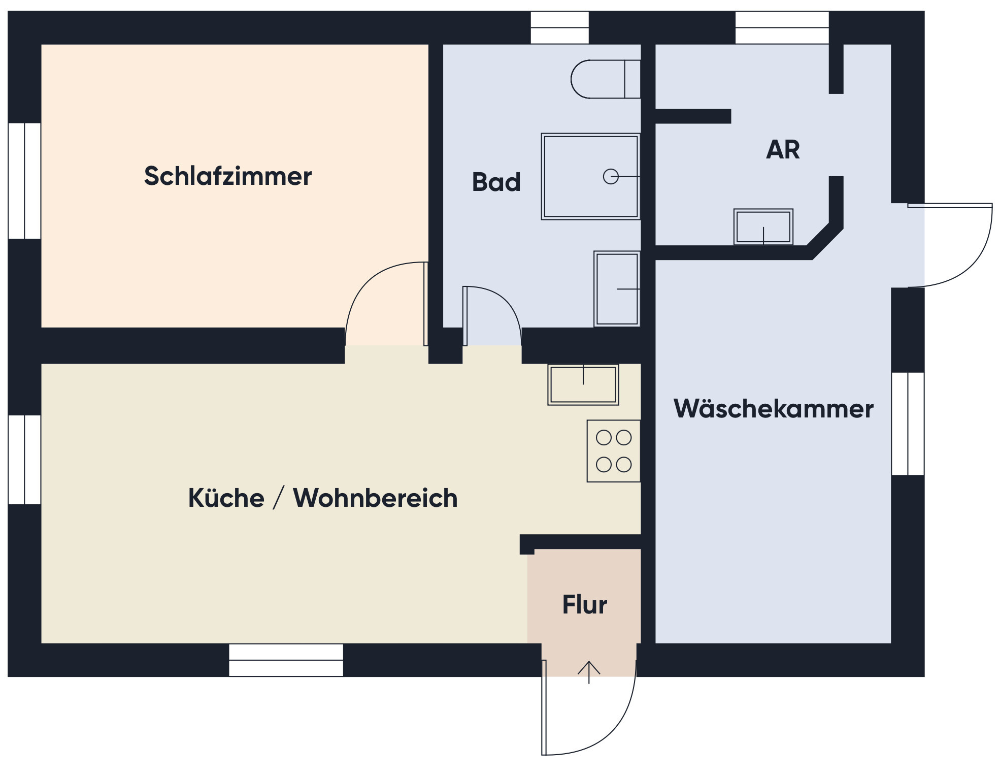 Grundrissplan ohne Maßstab EG