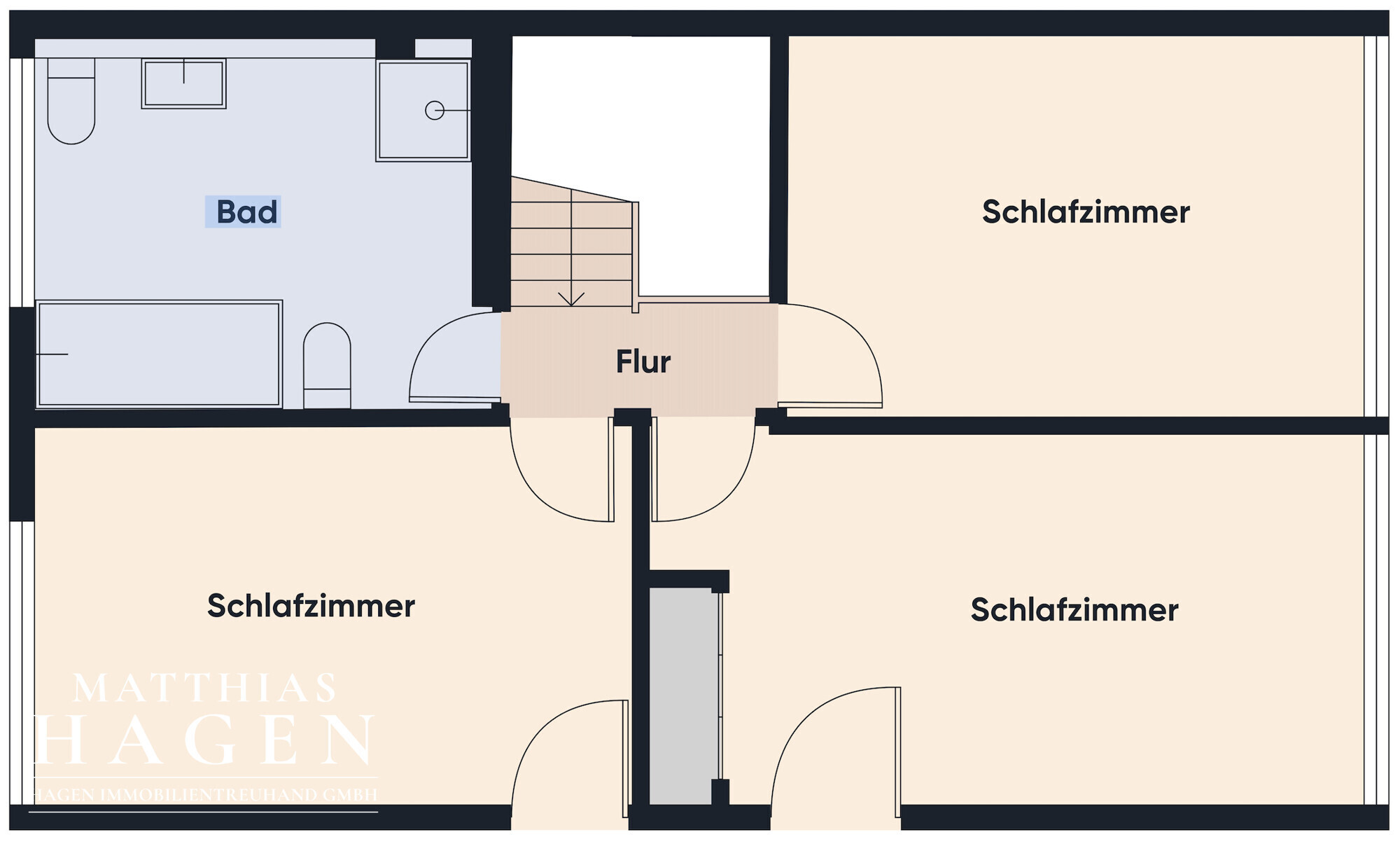 Grundriss Obergeschoß ohne Maßstab