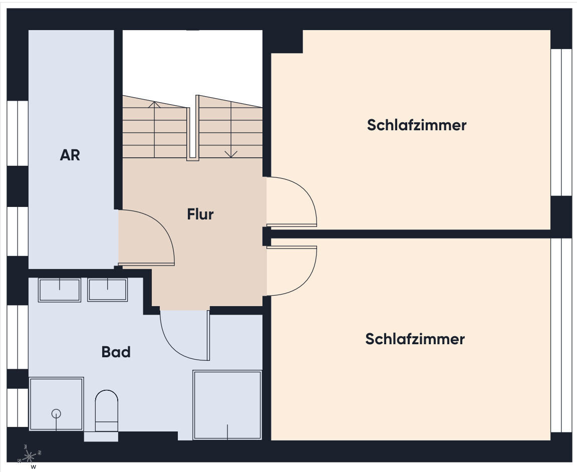Grundrissplan ohne Maßstab OG