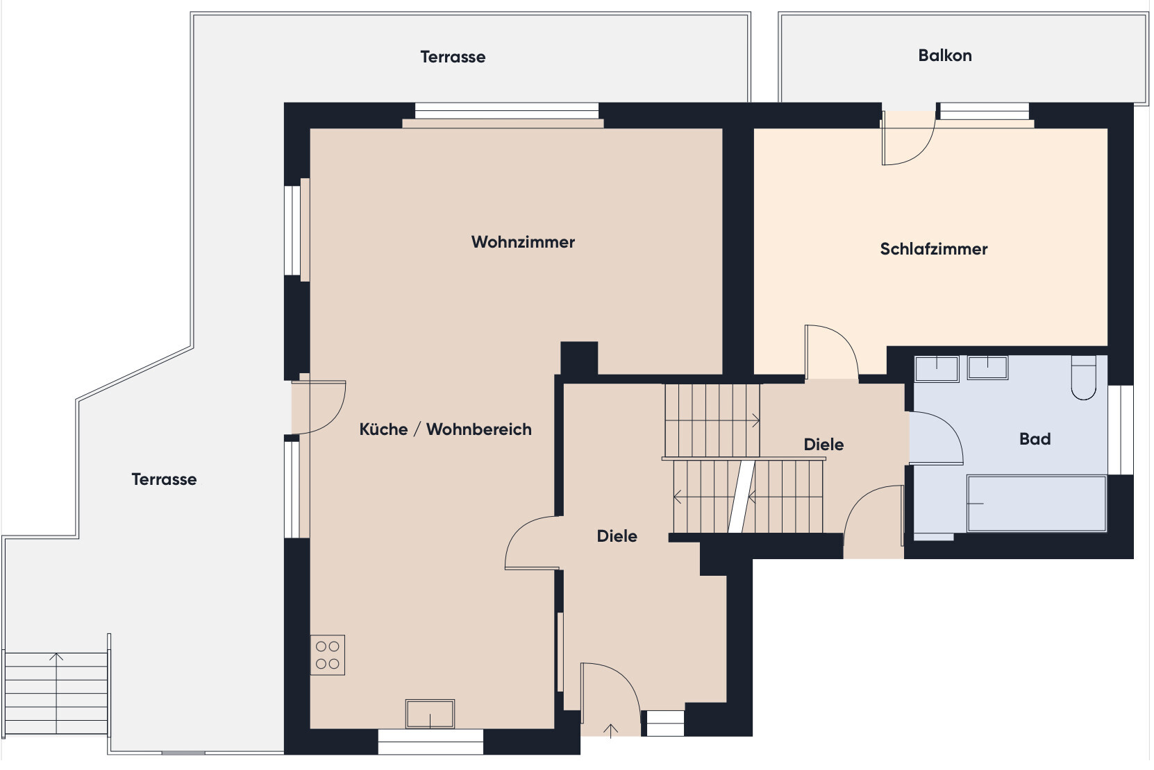 Grundrissplan ohne Maßstab 