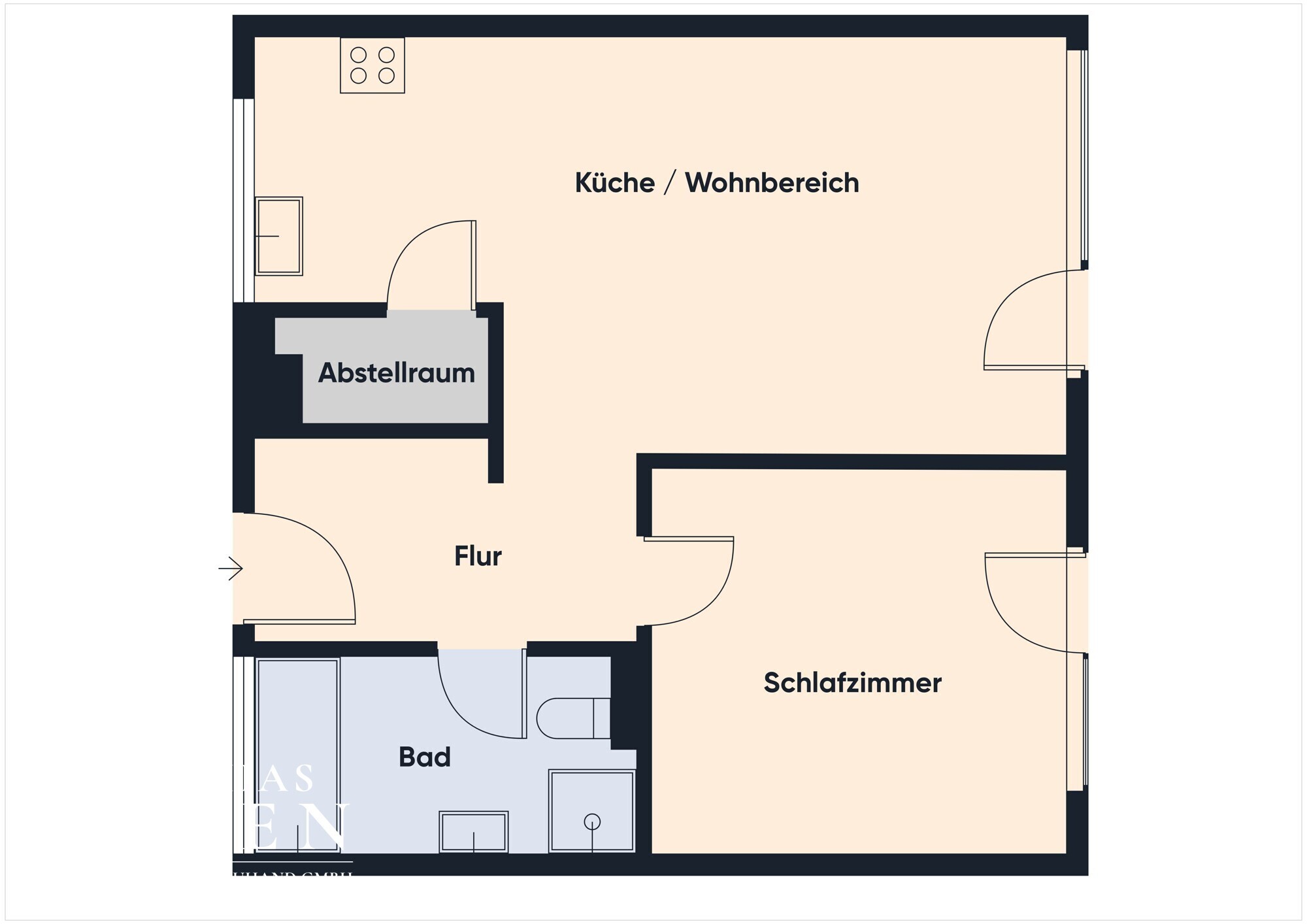 Grundriss Wohnung ohne Maßstab