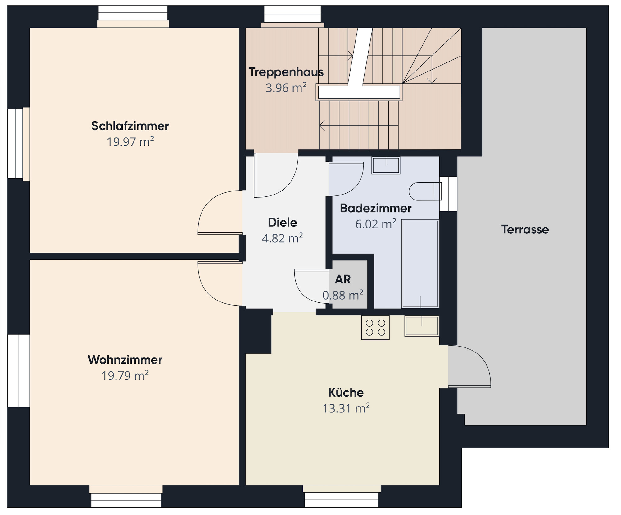 Grundriss OG1 ohne Maßstab
