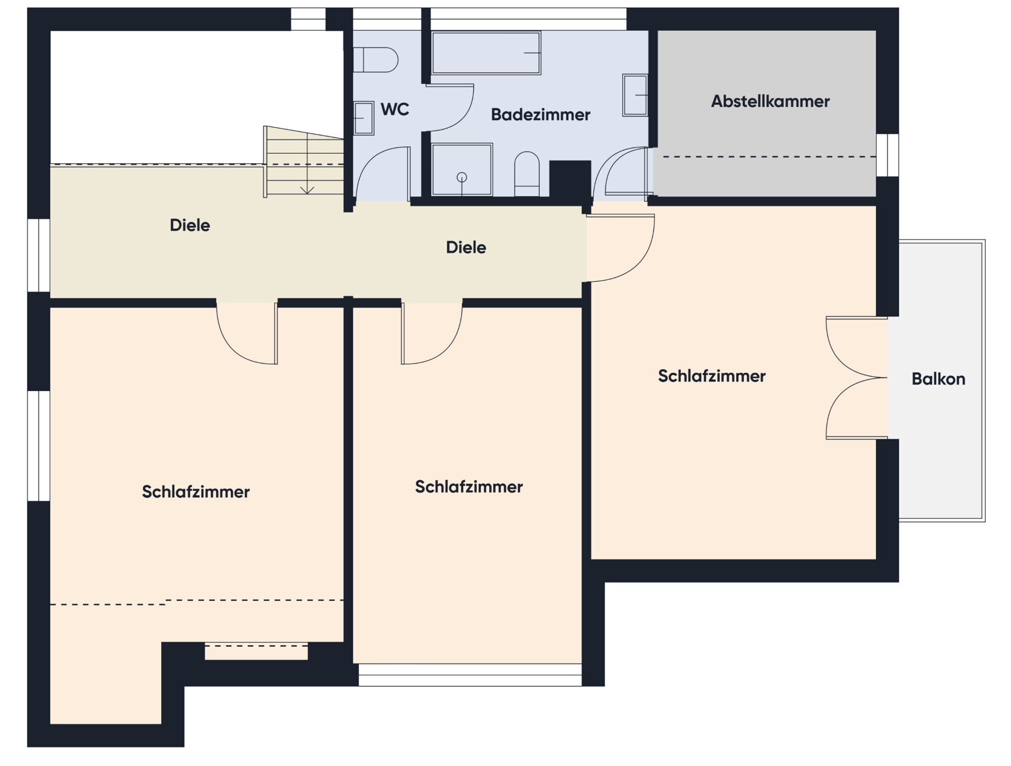 Grundrissplan ohne Maßstab OG