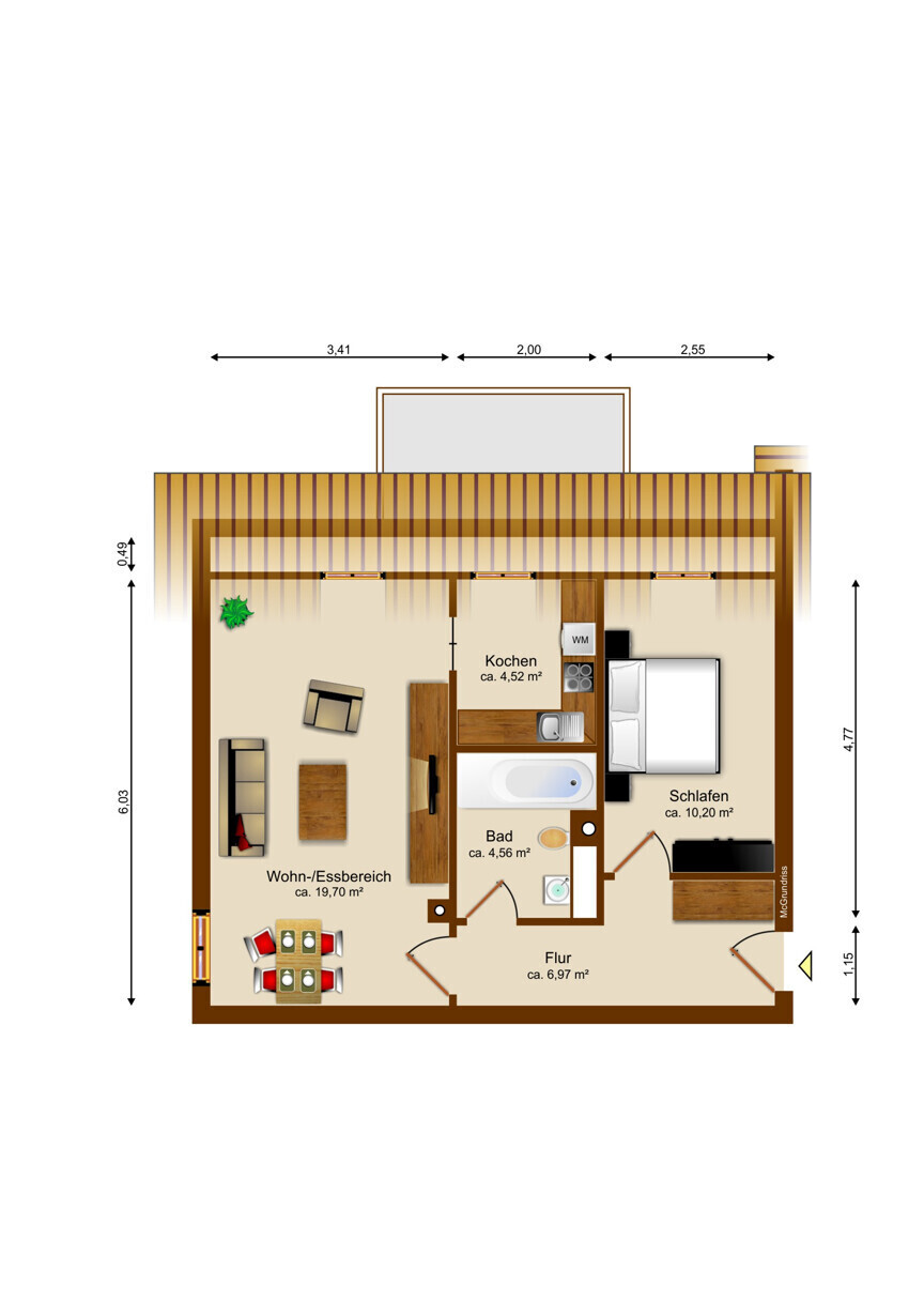 Dachgeschoss Grundriss