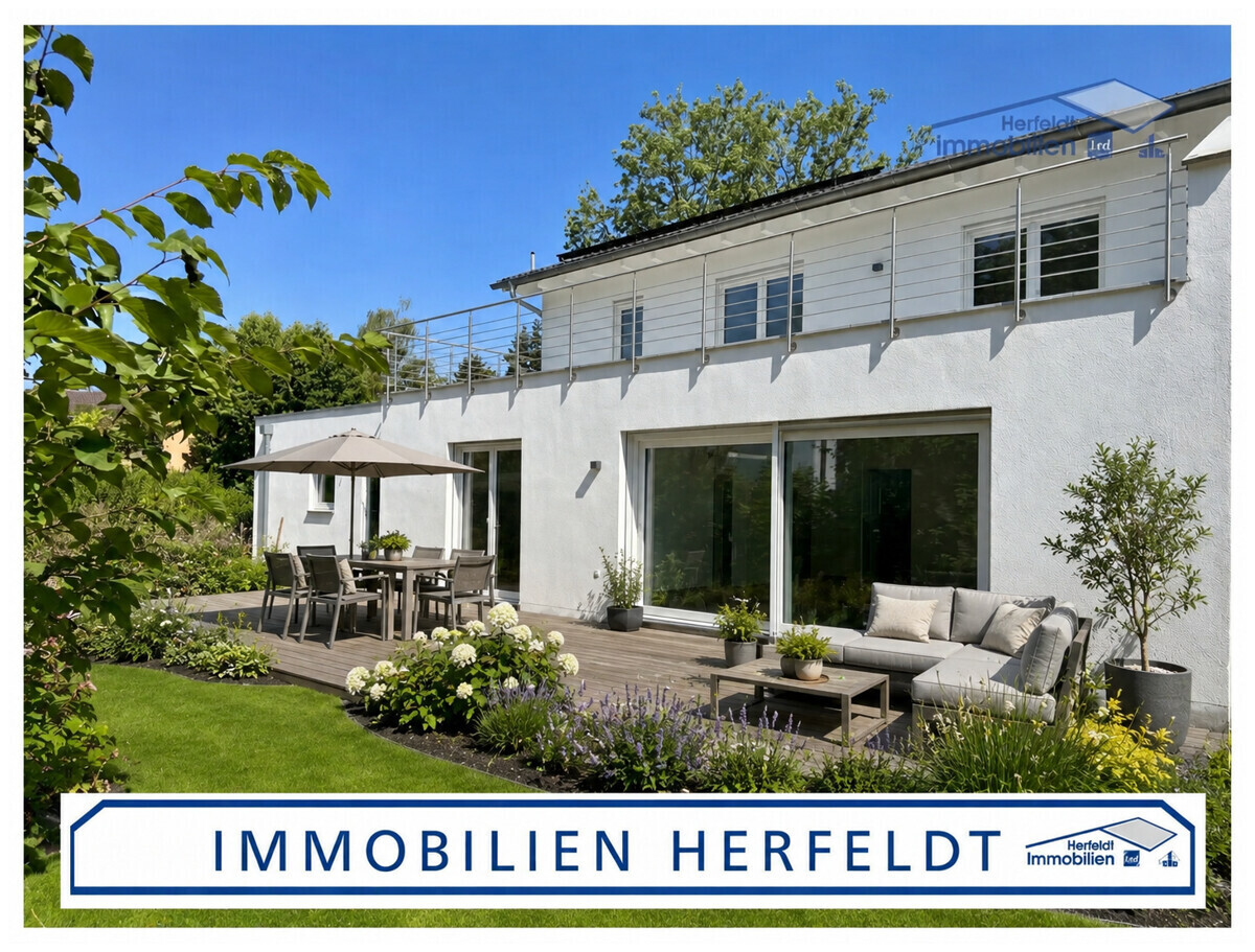 KI-Visualisiertes Beispiel mit angelegten Gartenbereich