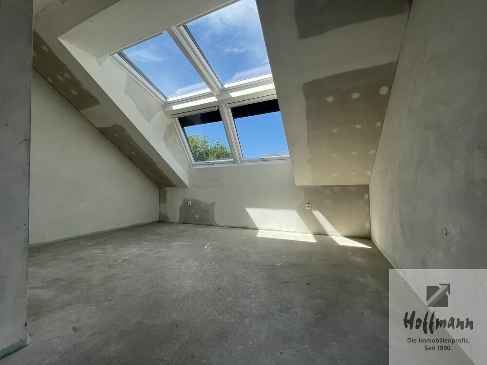 Schlafzimmer mit Panorama-Gaube