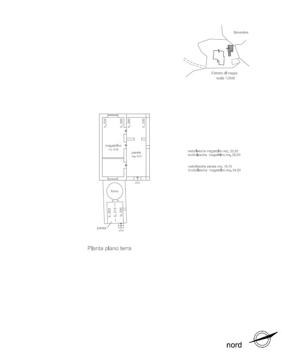 RIF 3071 Grundriss Lagerraum mit Ofen