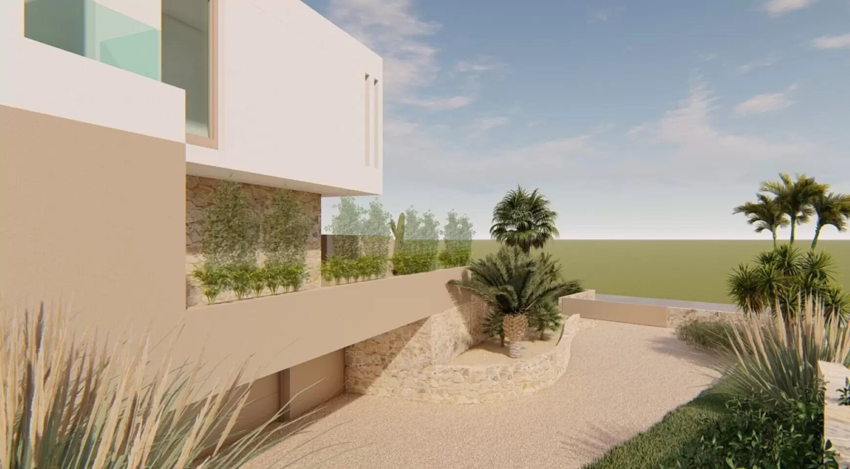 Modern new built villa with harbour view only 50m from the beach