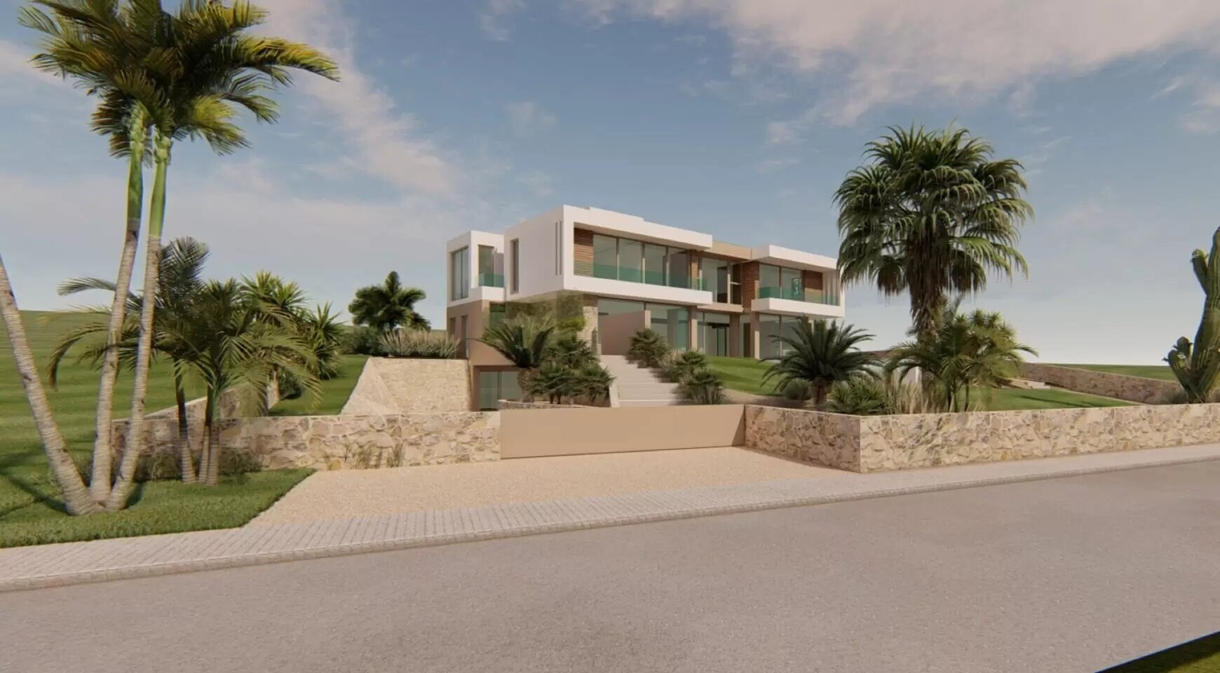 Modern new built villa with harbour view only 50m from the beach