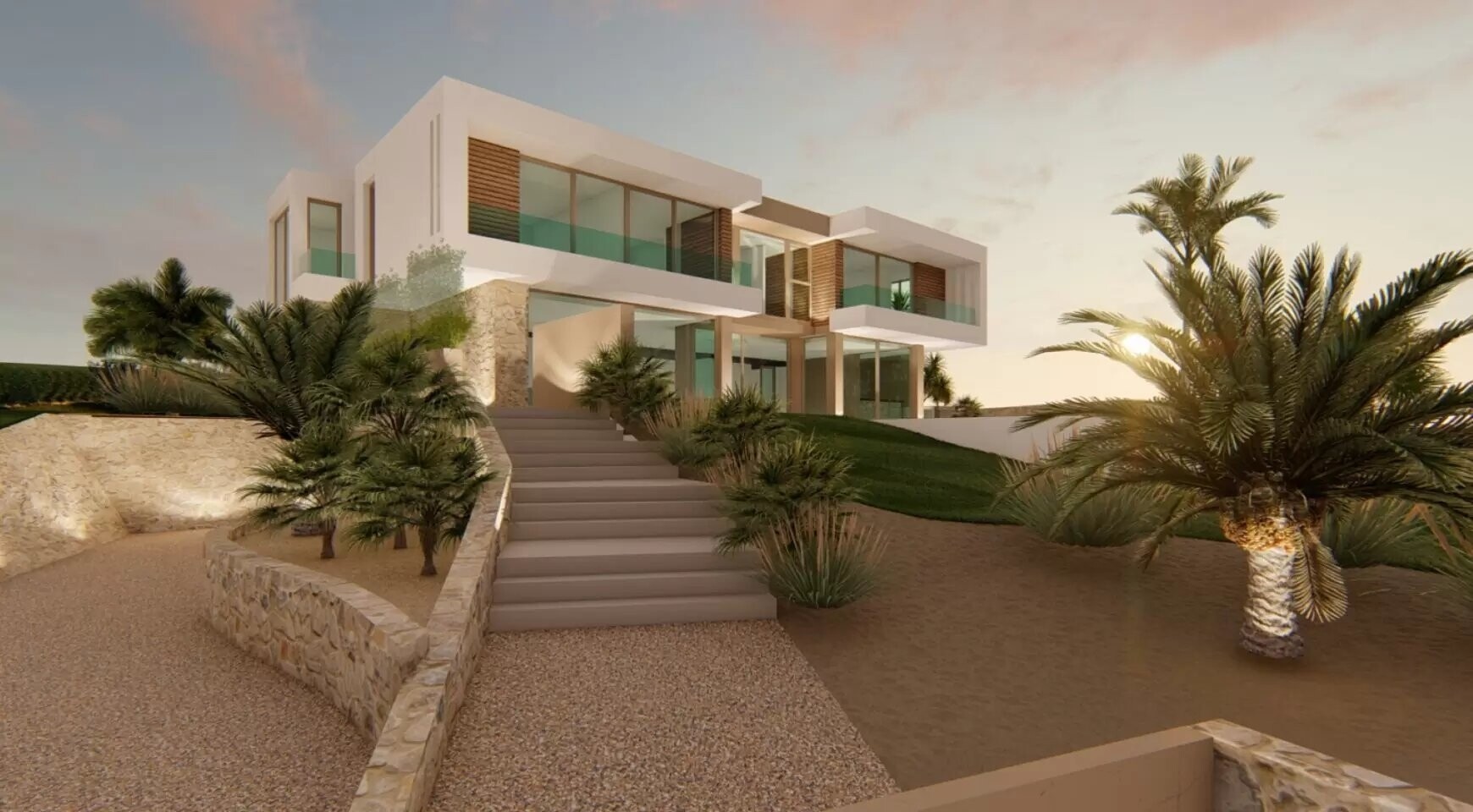 Modern new built villa with harbour view only 50m from the beach