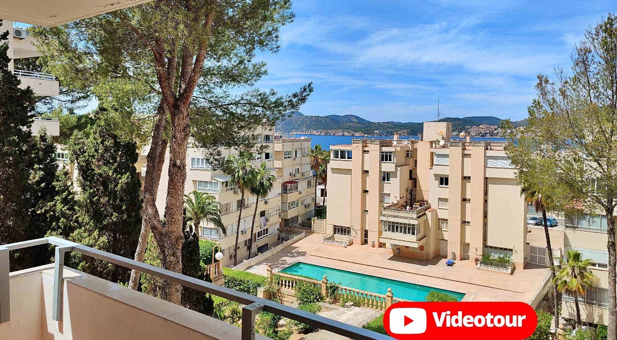 Piso con vistas parciales al mar a sólo 100 m de la bahía de baño