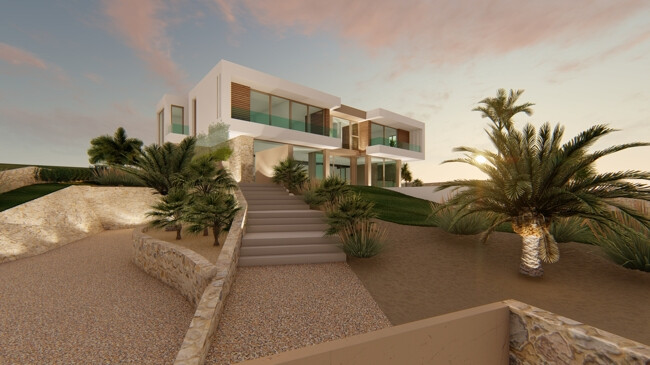 Baugrundstück für eine Villa mit Hafenblick nur 50m vom Strand