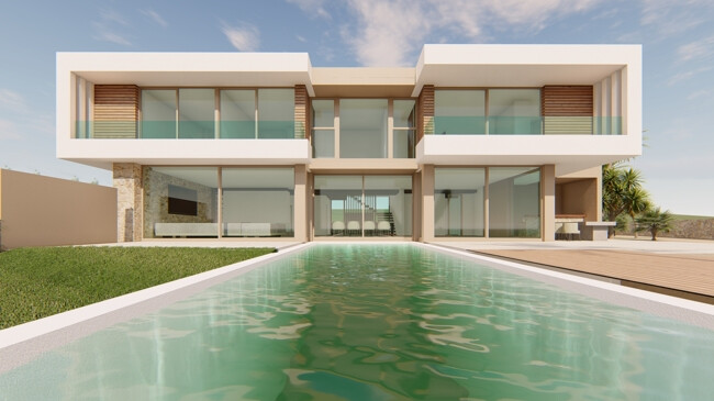 Baugrundstück für eine Villa mit Hafenblick nur 50m vom Strand