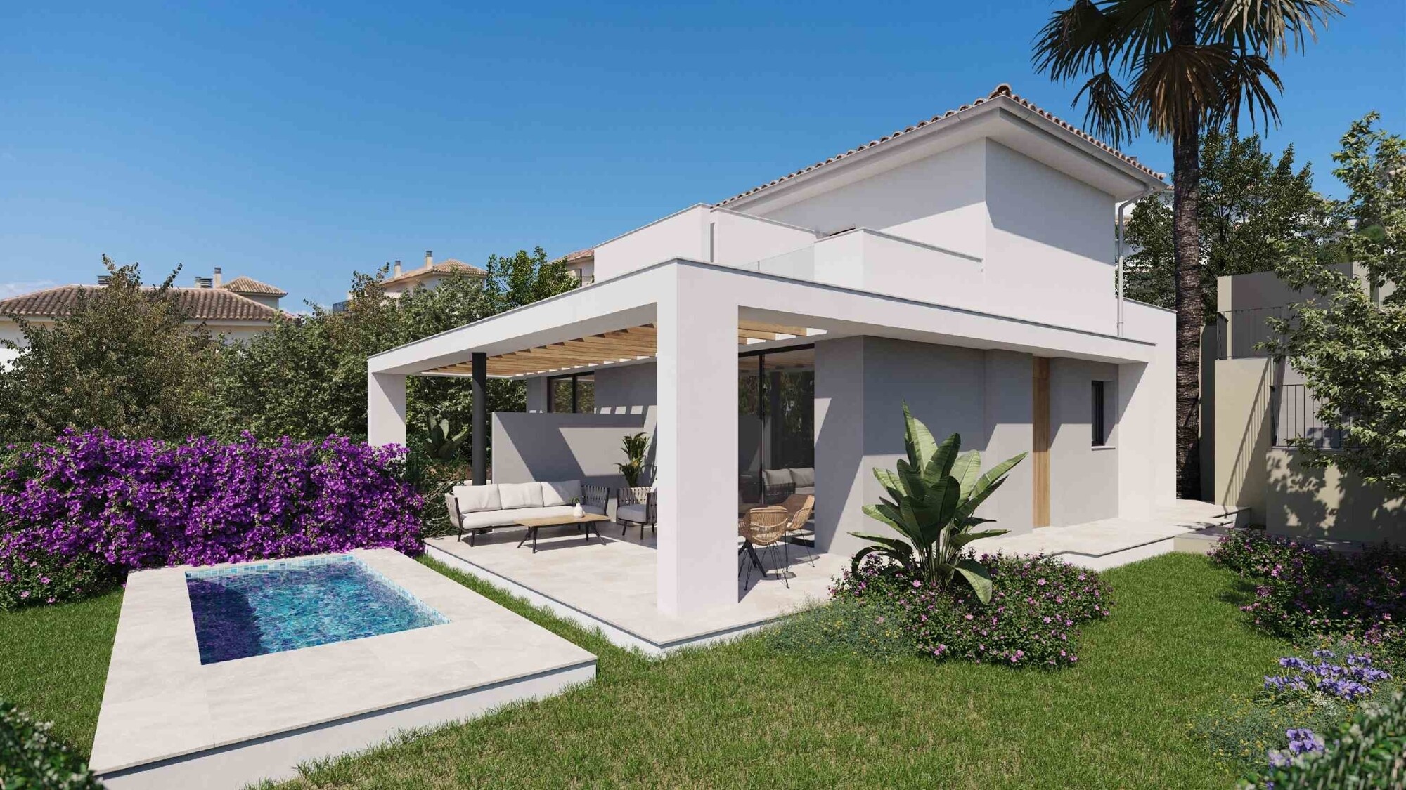 NEW CONSTRUCTION: Modern semi-detached house near the dream beach