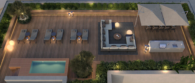 Modern luxury villa with spectacular pool area
