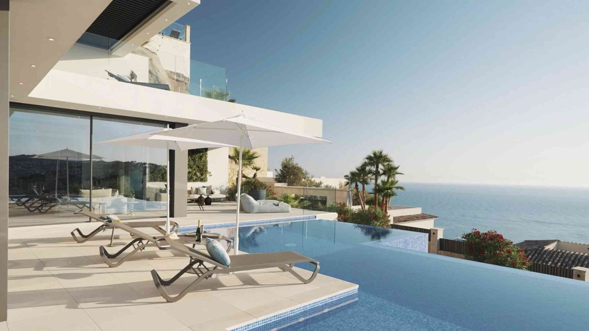 NEUBAU (FERTIGGESTELLT): Vollausgestattete Luxus-Villa