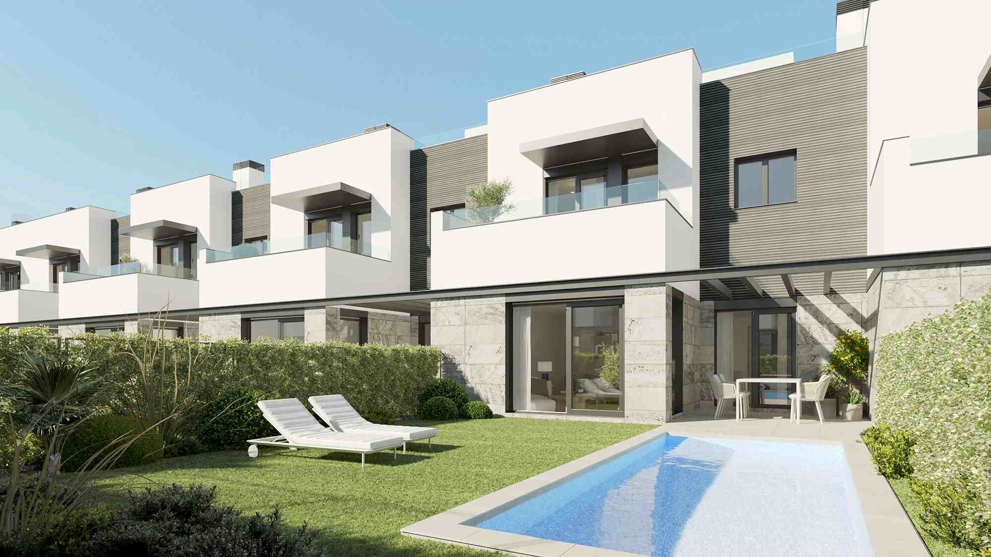 NUEVA CONSTRUCCIÓN (en construcción): Moderno adosado con piscina privada